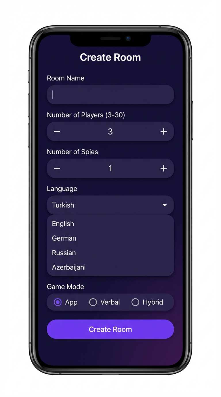 Spy Game — Create Room